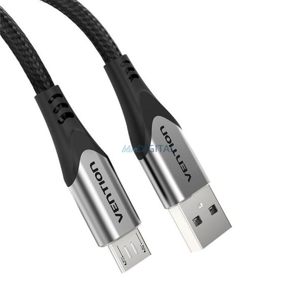 USB 2.0 A - Micro-B 3A kábel 0,5m Vention COAHD szürke