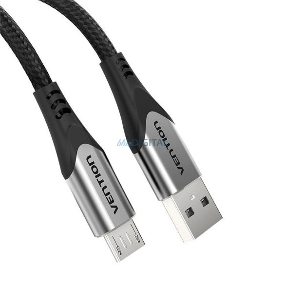 USB 2.0 A - Micro-B 3A kábel 1.5m Vention COAHG szürke