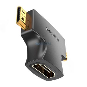 HDMI - Mini/Mikro HDMI adapter 2in1 Vention AGFB0 (fekete)