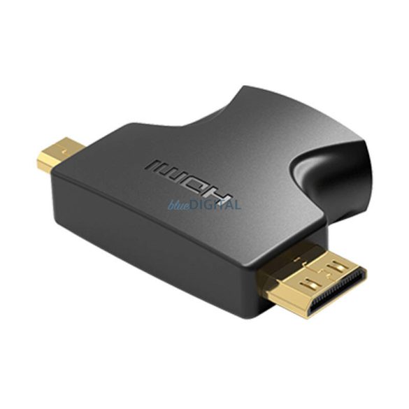HDMI - Mini/Mikro HDMI adapter 2in1 Vention AGFB0 (fekete)
