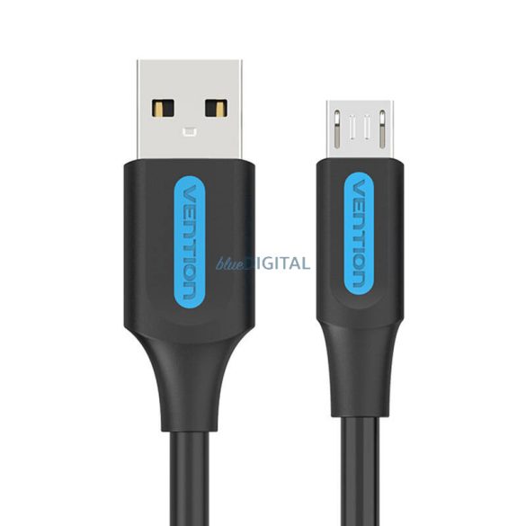 USB 2.0 A - Micro-B 3A kábel 0,25m Vention COLBC fekete