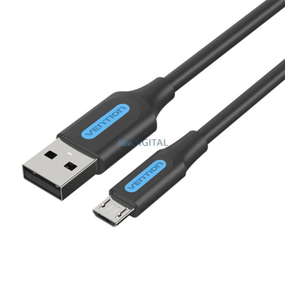 USB 2.0 A - Micro-B 3A kábel 0.5m Vention COLBD fekete