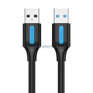 USB 3.0 kábel Vention CONBI 3m fekete PVC