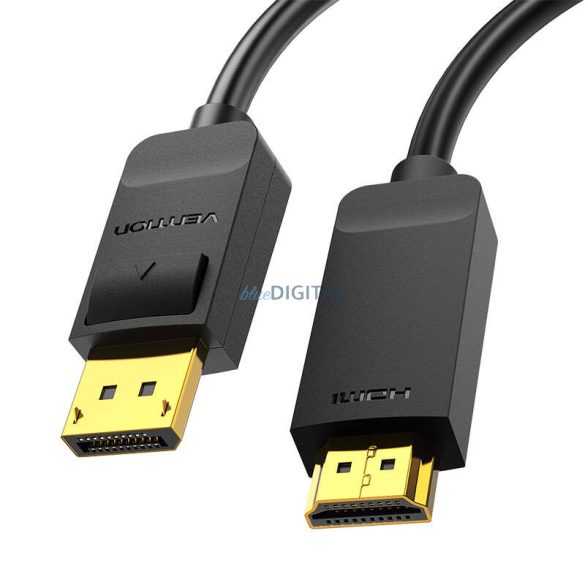 4K DisplayPort HDMI kábel 2m Vention HAGBH (fekete)