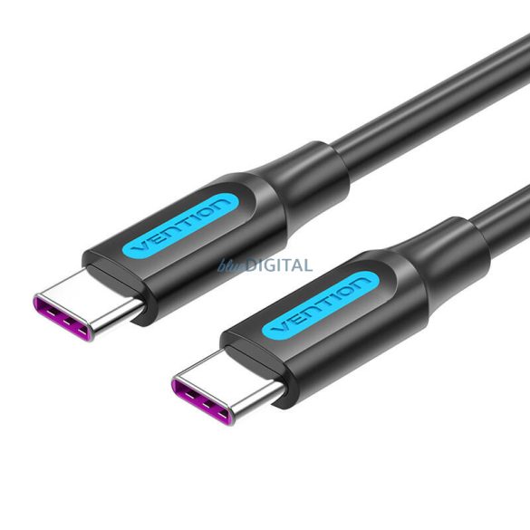 USB-C 2.0 USB-C 5A kábel Vention COTBG 1.5m fekete PVC