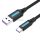 USB 3.0 A és USB-C kábel Vention COZBD 0,5m Fekete PVC