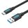 USB 3.0 A és USB-C kábel Vention COZBH 2m Fekete PVC
