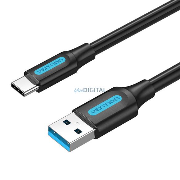 USB 3.0 A és USB-C kábel Vention COZBH 2m Fekete PVC