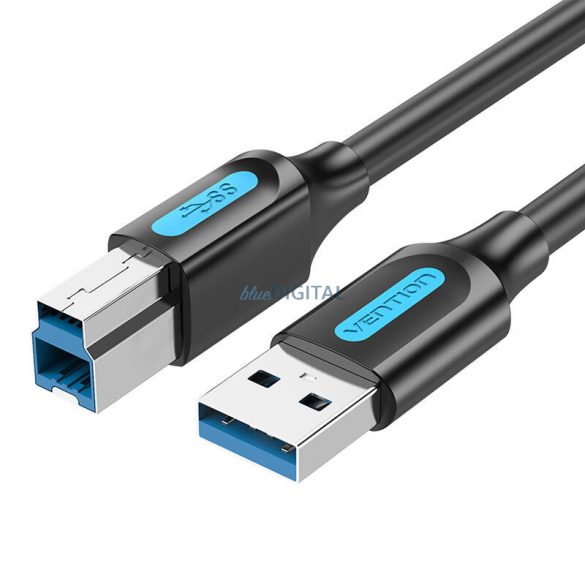 USB 3.0 A male USB-B male kábel Vention COOBD 0,5m Fekete PVC