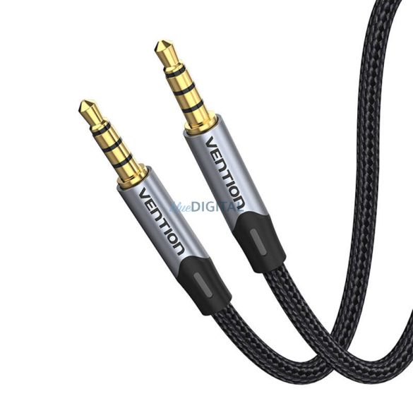 TRRS 3,5 mm-es male és male Aux kábel 1,5 m Vention BAQHG szürke