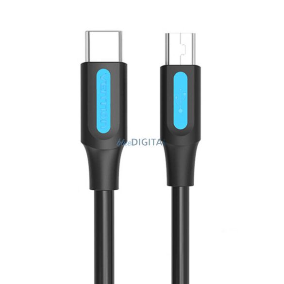 USB-C 2.0 és Mini-B 2A kábel 1m Vention COWBF fekete