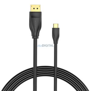 USB-C DisplayPort 8K HD kábel 1.5m Vention CGYBG (fekete)