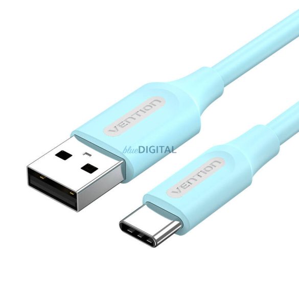USB 2.0 A és USB-C 3A kábel Vention COKSF 1m világoskék színben
