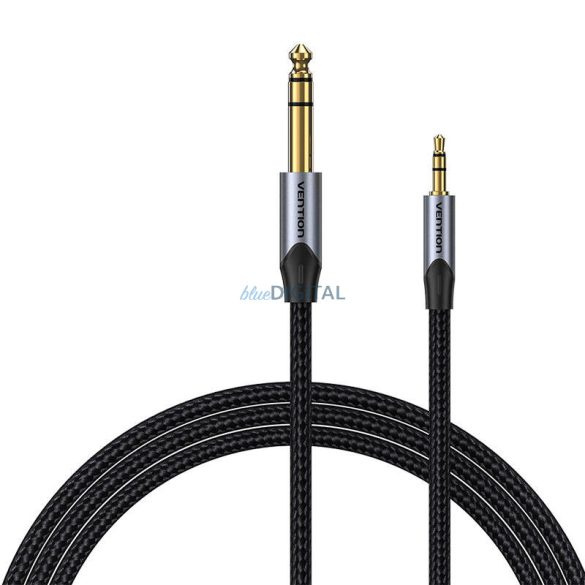3.5mm TRS male 6.35mm male audió kábel 2m Vention BAUHH szürke