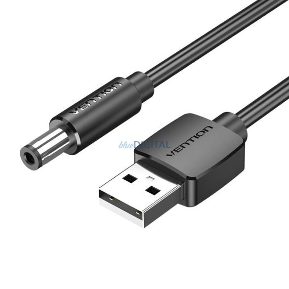 USB és DC 5.5mm tápkábel 0.5m Vention CEYBD (fekete)