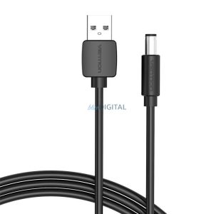 USB és DC 5.5mm tápkábel 1.5m Vention CEYBG (fekete)