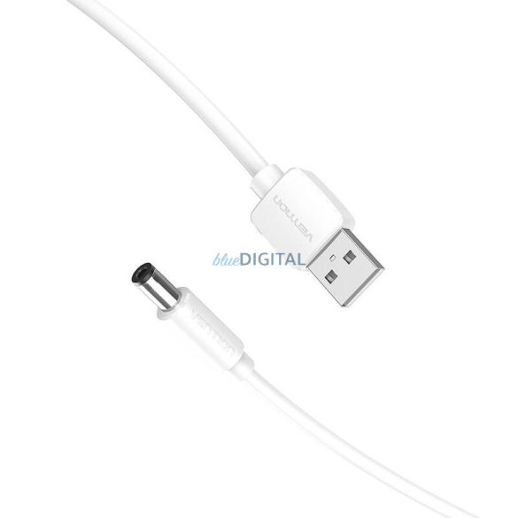 USB és DC 5.5mm tápkábel 0.5m Vention CEYWD (fehér)