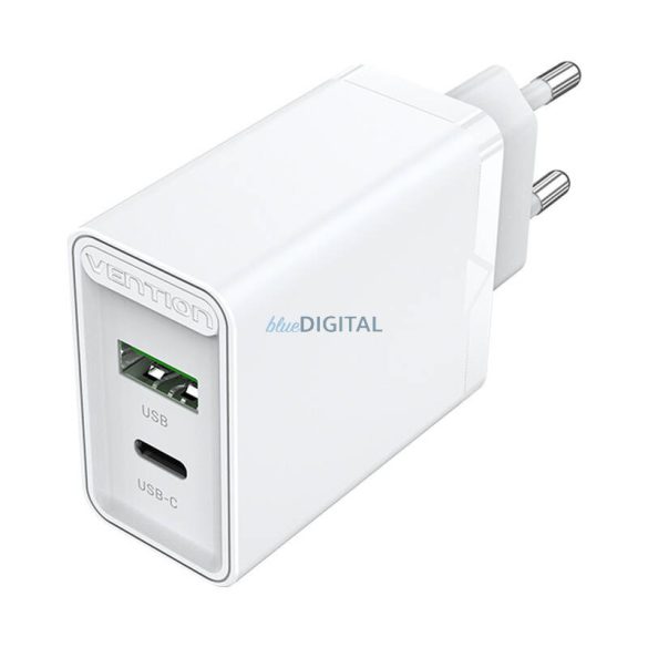 USB(A+C) fali töltő Vention FBBW0-EU (18W/20W) Fehér