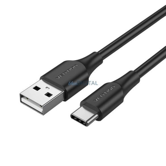 USB 2.0 A és USB-C 3A kábel 0,25m Vention CTHBC fekete