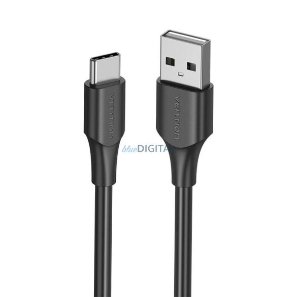 USB 2.0 A és USB-C 3A kábel 0,5m Vention CTHBD fekete