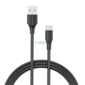 USB 2.0 A és USB-C 3A kábel Vention CTHBH 2m Fekete