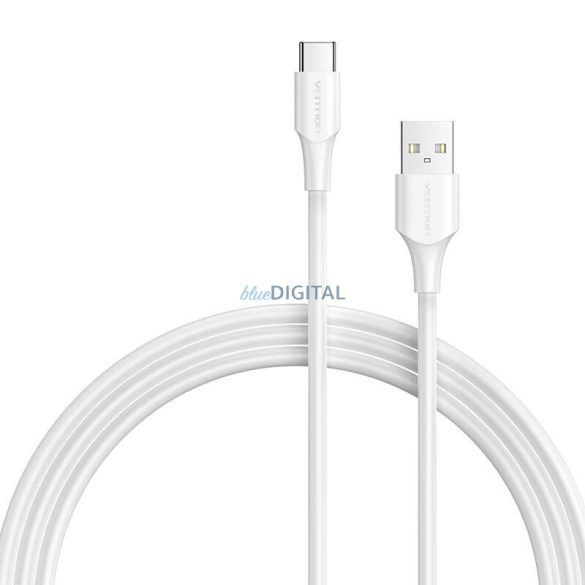 USB 2.0 A és USB-C 3A kábel Vention CTHWF 1m Fehér