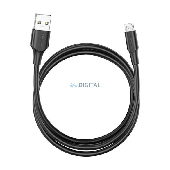 USB 2.0 male és Micro-B male 2A 0.5m Vention CTIBD (fekete)