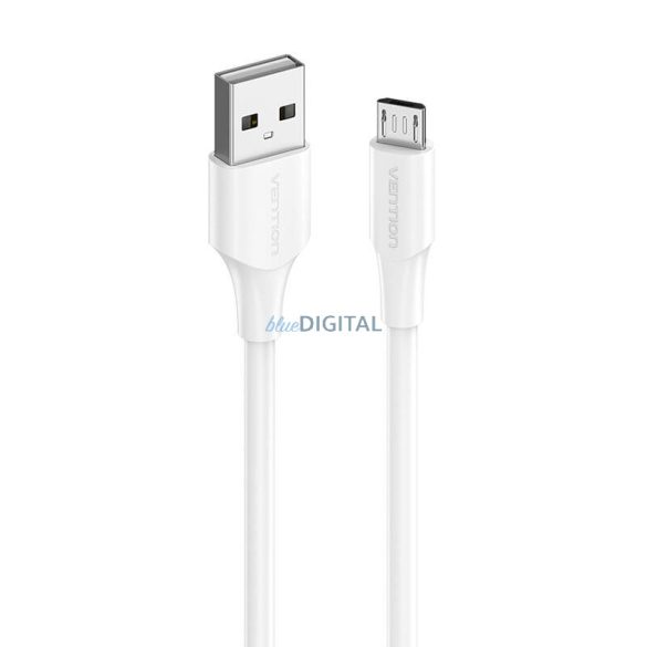 USB 2.0 male és Micro-B male 2A 1m Vention CTIWF (fehér)