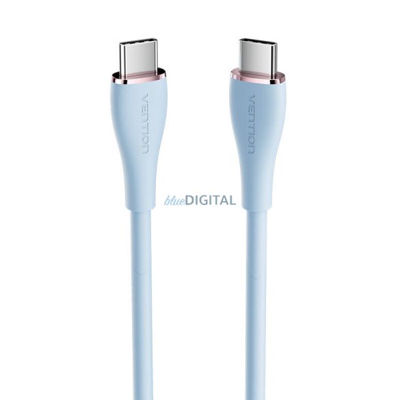 USB-C 2.0 USB-C 5A kábel Vention TAWSF 1m Világoskék szilikon