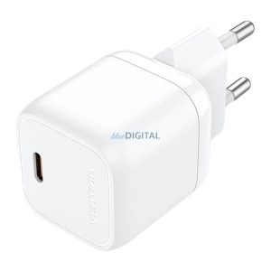 Vention FAKW0-EU hálózati töltő 1xUSB-C csatlakozással GaN 30W - fehér