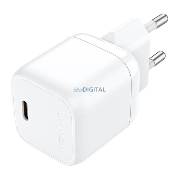 Vention FAKW0-EU hálózati töltő 1xUSB-C csatlakozással GaN 30W - fehér