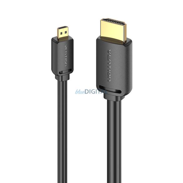 HDMI-D male HDMI-A male 4K HD kábel 1m Vention AGIBF (fekete)