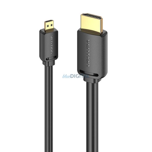 HDMI-D male HDMI-A male 4K HD kábel 1.5m Vention AGIBG (fekete)