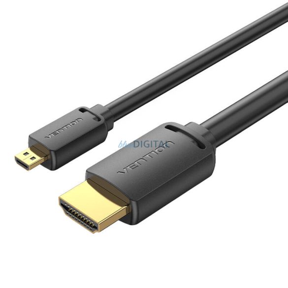 HDMI-D male HDMI-A male 4K HD kábel 1.5m Vention AGIBG (fekete)