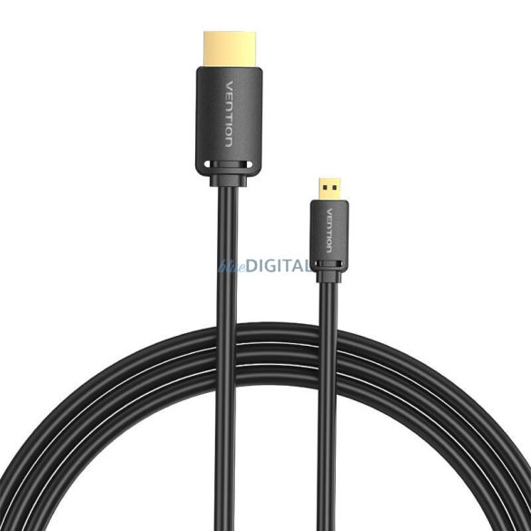 HDMI-D male HDMI-A male 4K HD kábel 2m Vention AGIBH (fekete)