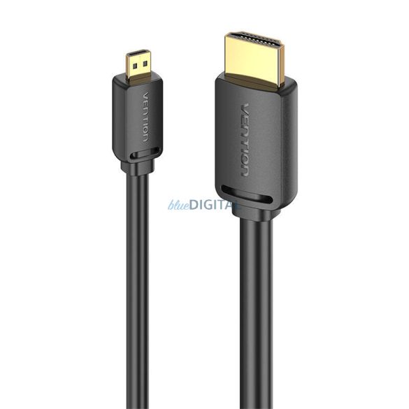 HDMI-D male HDMI-A male 4K HD kábel 2m Vention AGIBH (fekete)