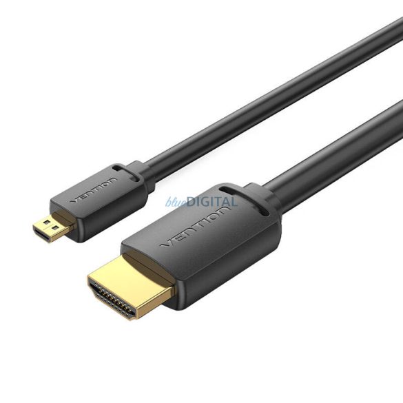 HDMI-D male HDMI-A male 4K HD kábel 2m Vention AGIBH (fekete)