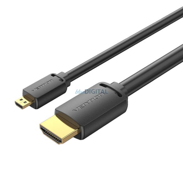 HDMI-D male HDMI-A male 4K HD kábel 3m Vention AGIBI (fekete)