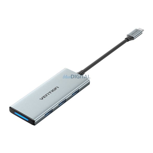 USB-C HDMI, 3x USB 3.0, SD, TF, PD Hub Vention TOPHB 0.15m Szürke