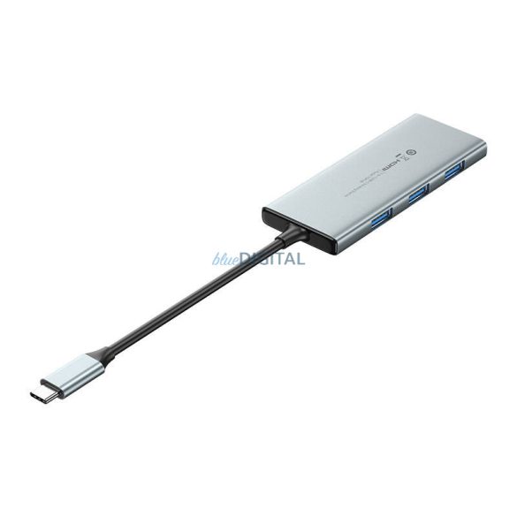 USB-C HDMI, 3x USB 3.0, SD, TF, PD Hub Vention TOPHB 0.15m Szürke