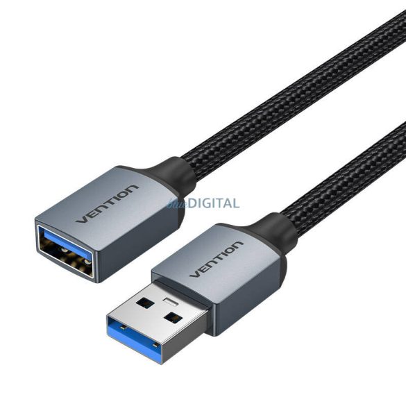 USB 3.0 hosszabbítókábel, USB male USB csatlakozó USB-A csatlakozóra, Vention 2m (Fekete)