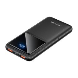   Vention FHKB0 powerbank 10000mAh - 1xMicro-USB, 1xUSB-C, 2xUSB-A - max. 22.5W - gyorstöltés QC3.0, PD3.0 -  fekete