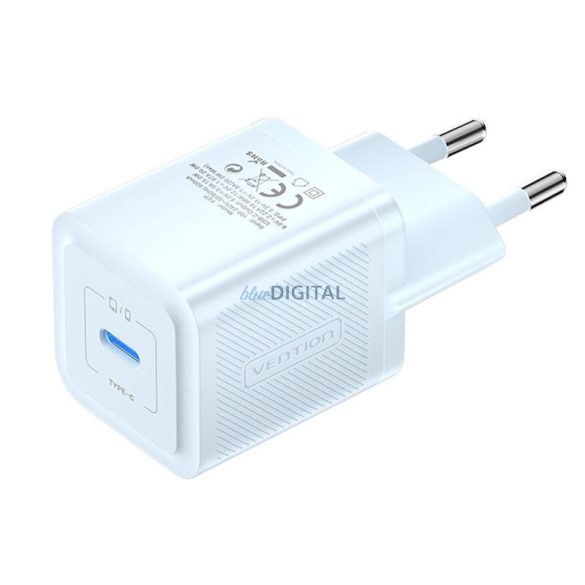 Vention FEPL0-EU hálózati töltő 1xUSB-C csatlakozással, 20W, GaN - kék