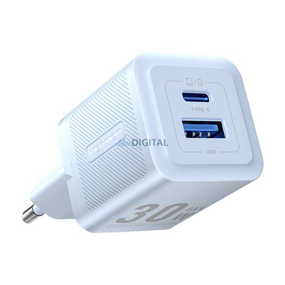 Vention FEQL0-EU hálózati töltő 1xUSB-A és 1xUSB-C csatlakozással 30W GaN - kék