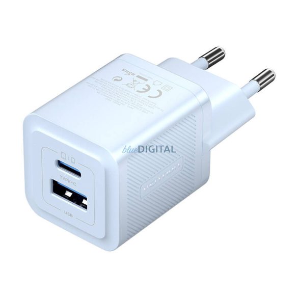 Vention FEQL0-EU hálózati töltő 1xUSB-A és 1xUSB-C csatlakozással 30W GaN - kék