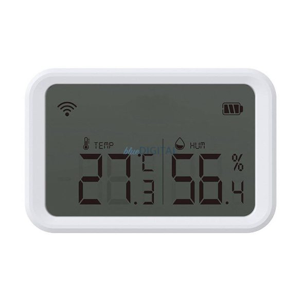 ZigBee NEO NAS-TH02BH okos hőmérséklet- és páratartalom-érzékelő LCD kijelzővel