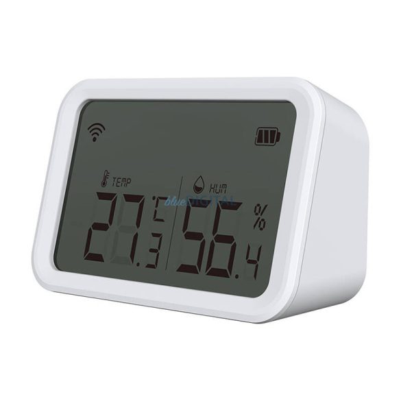 ZigBee NEO NAS-TH02BH okos hőmérséklet- és páratartalom-érzékelő LCD kijelzővel