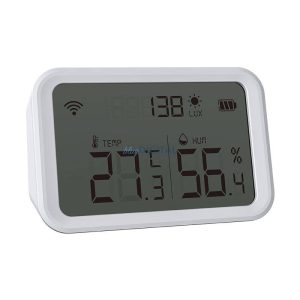 ZigBee NEO NAS-TH02W okos hőmérséklet- és páratartalom-érzékelő LCD kijelzővel