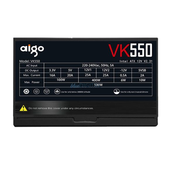 Számítógép tápegység Aigo VK550 550W (fekete)