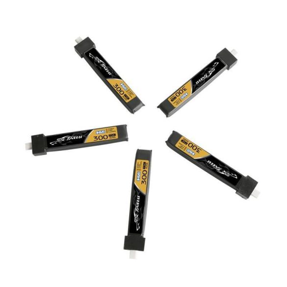 Tattu LiPo 300mAh 3.8V 75C 1S1P HV BT2.0.5 akkumulátor (5db)